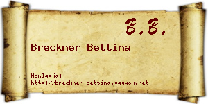 Breckner Bettina névjegykártya